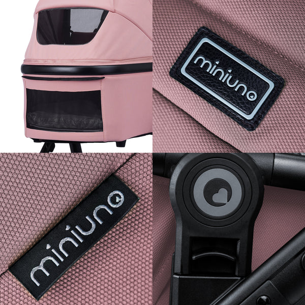 miniuno Ventoura Travel System & Isofix Base Bundle – Pink