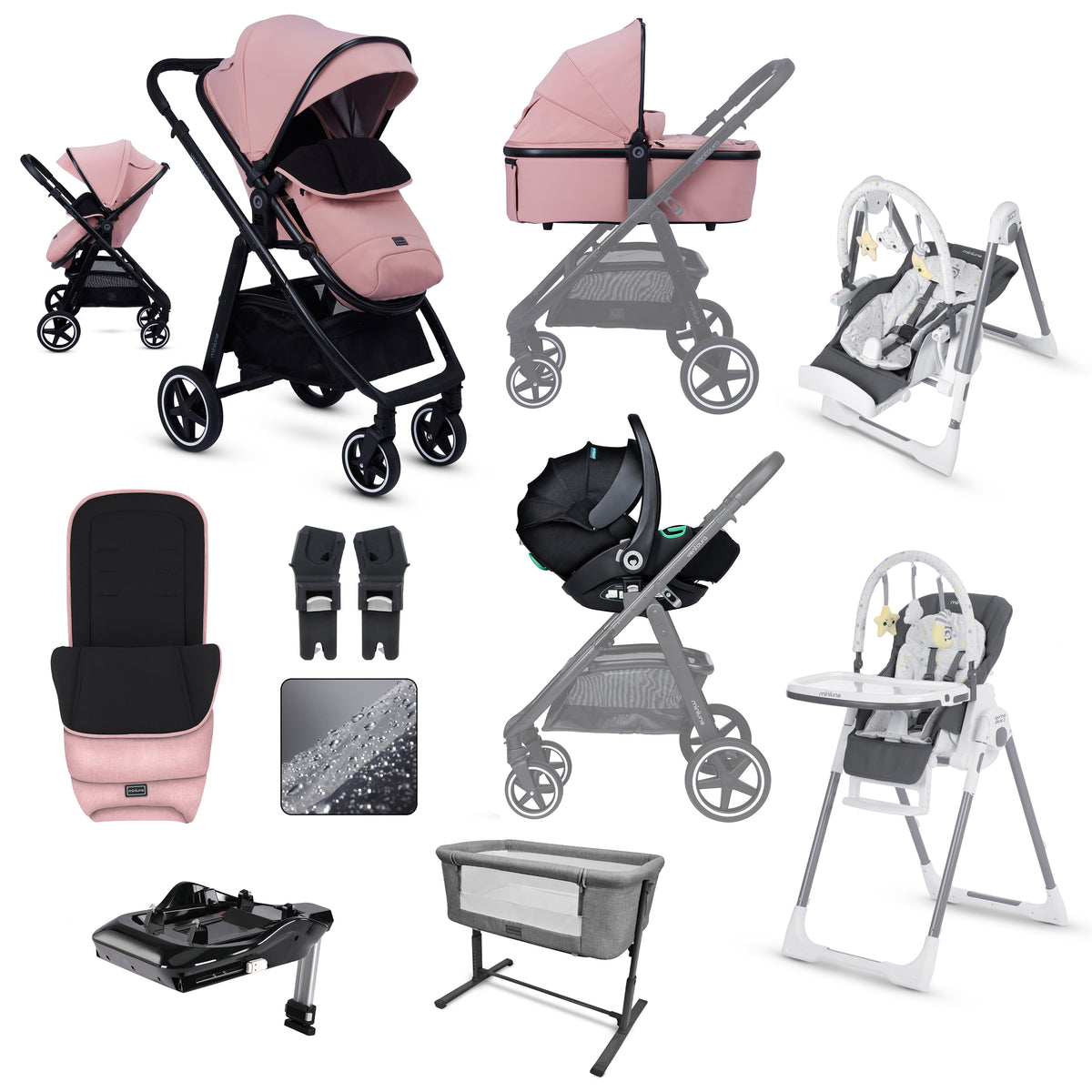 miniuno Ventoura COMPLETE 4Piece Bundle - Pink