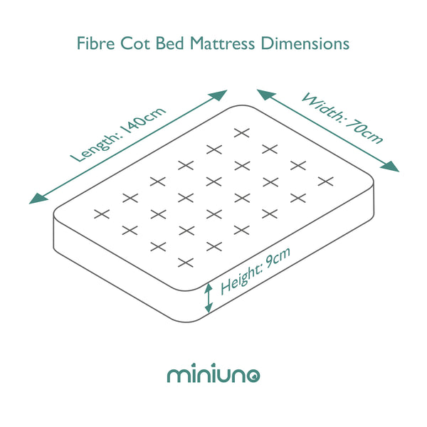 Fibre Cot Bed Mattress (140 x 70cm)