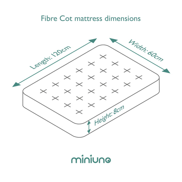 miniuno Fibre Cot Mattress (120 x 60cm)