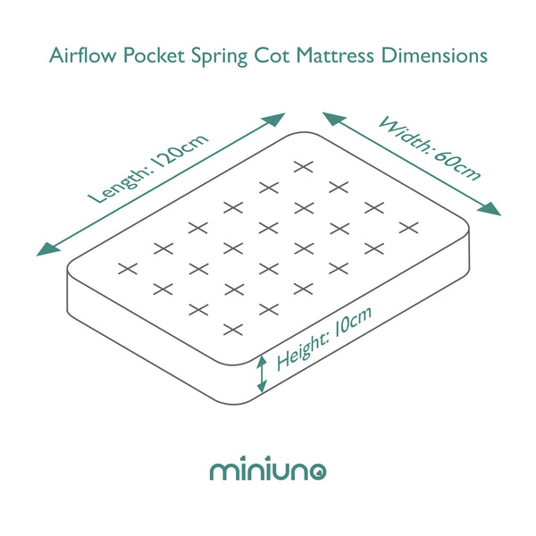 Airflow Pocket Spring Cot Mattress (120 x 60cm)